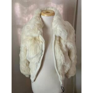 Vintage Fur coat bomber jacket made in Hong Kong